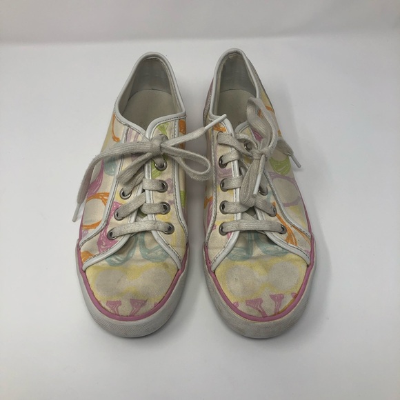 Coach Dee Multicolored Sneaker Canvas Size 8B - Picture 2 of 9